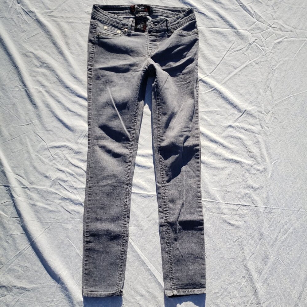 Fragile Denim Stretch Jeans - Grey - Size Small - image 1